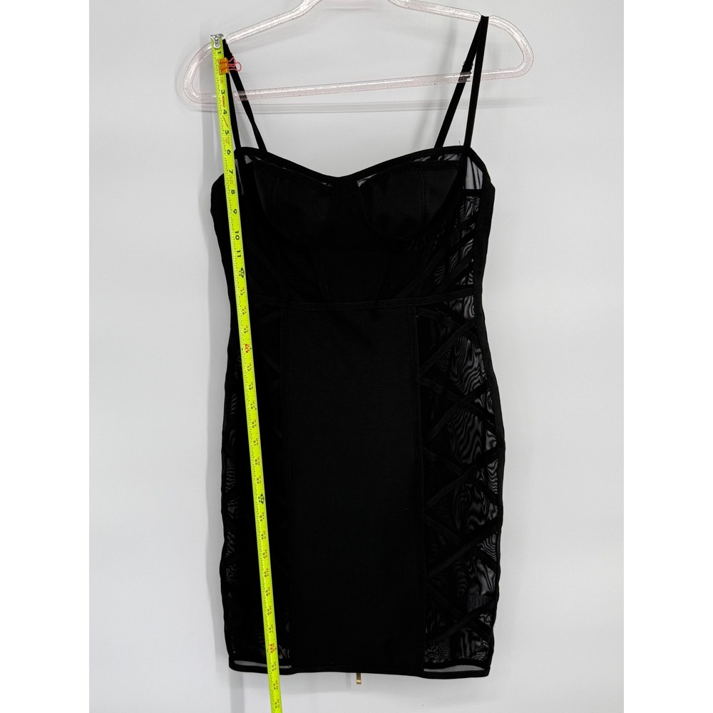 Fashion‎ Nova Slow Song Bandage Dress Black Mesh Zipper Size L ORG$44